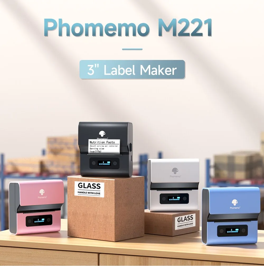 Real Phomemo M221 3inch Waterp - Barcode Printer 评论和价格